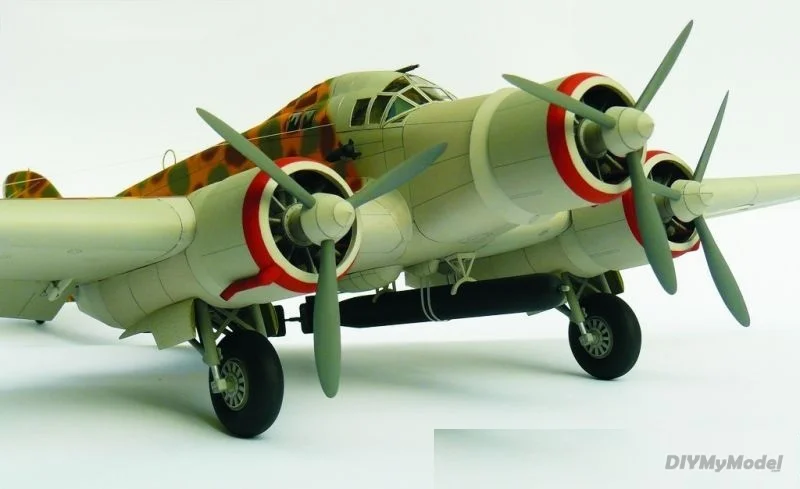 DIYMyModeI-rompecabezas italiano de sparrow hawk, modelo de papel de bombardero mediano, bricolaje, artesanal, hecho a mano juguete, accesorios de pel&iacute;cula, sm.79-5