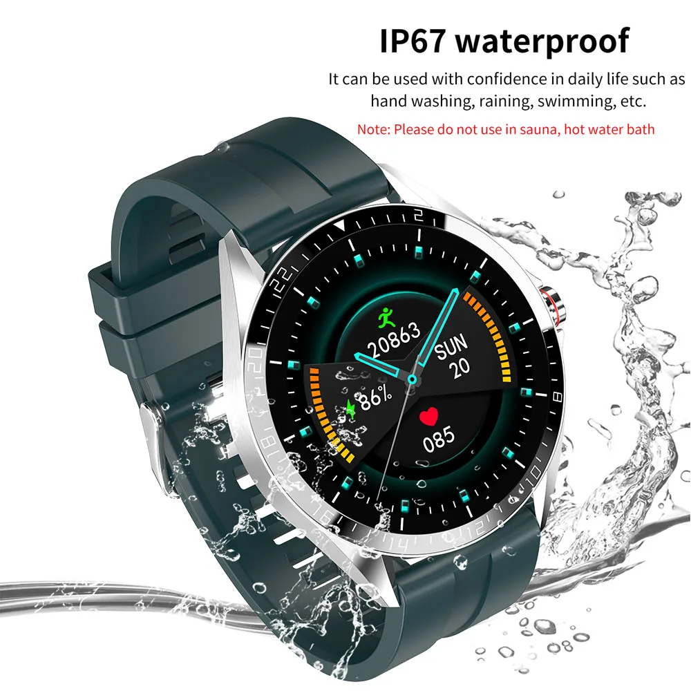 kumi gw16t men smart watch sport fitness heart rate monitor ip67 waterproof full touch screen smartwatch for ios android phone free global shipping