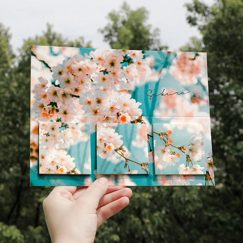 

Ins Scenery Sticky Note South Korea Creative Stickers StudentDIY Decoration Material Message Memo Paper
