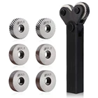 Onnfang 7 шт. инструмент для накатки 0,512 мм, диагональный двухколесный линейный набор накатки, стальной токарный станок, резак, колесный инструмент для накатки, держатель, набор варочной панели