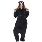 Пижама-кигуруми медведь Кумамон, комбинезон для взрослых с животными, зимняя одежда для сна, женская и Мужская Фланелевая одежда для сна, костюмы для косплея