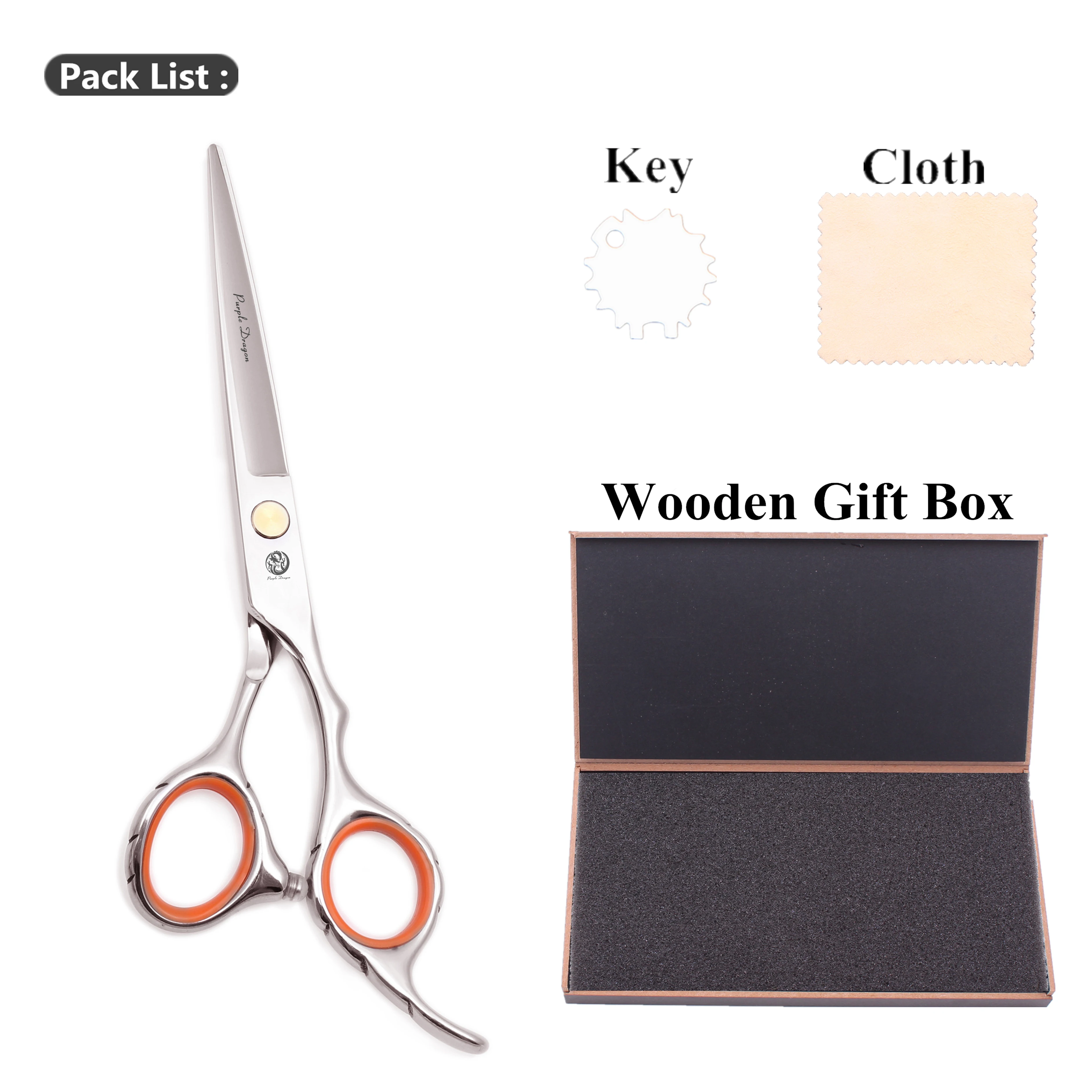 Фирменные японские ножницы Purple Dragon для стрижки волос 6 дюймов 17 5 см 1009 #