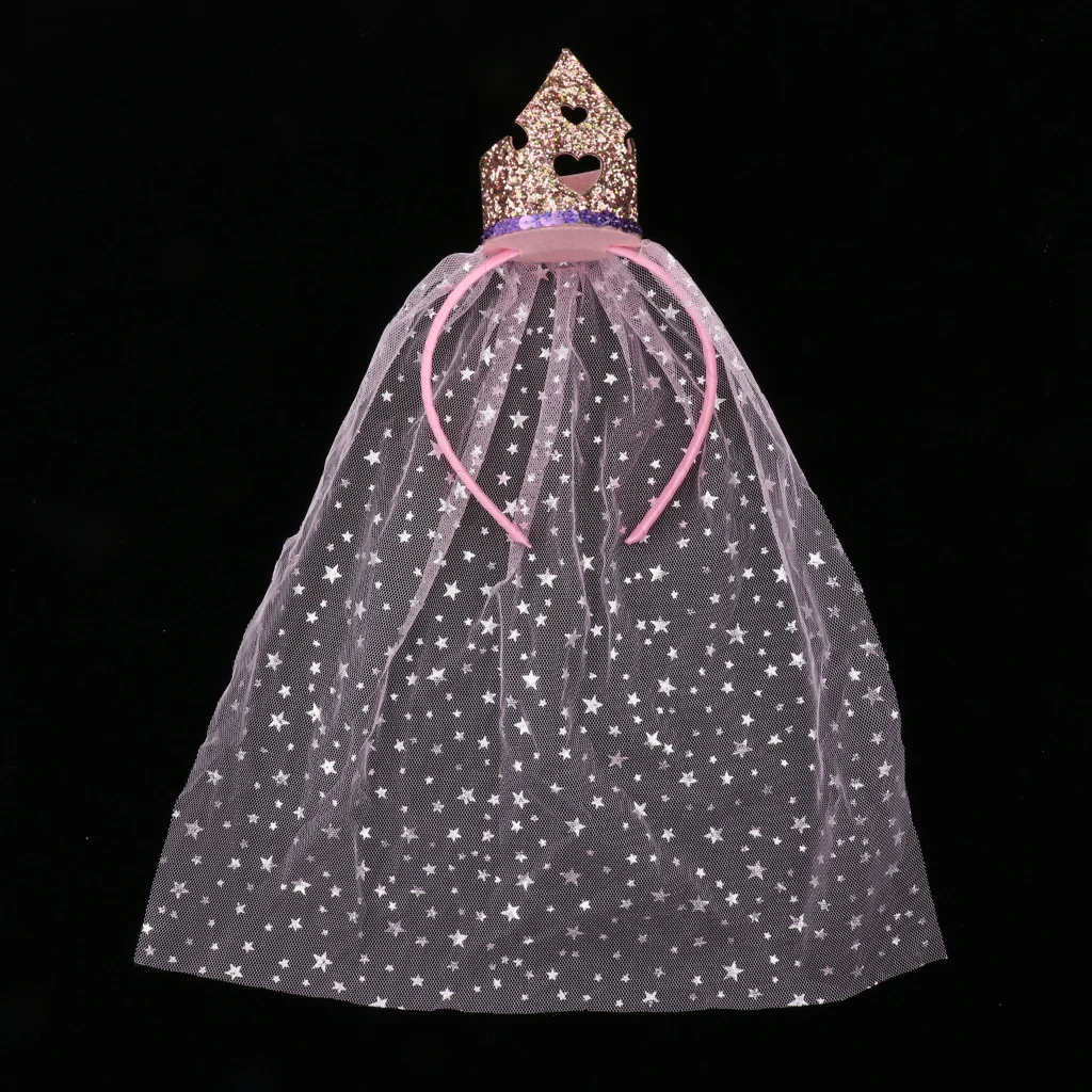 Детский обруч для волос с вуалью принцессы девочек| |