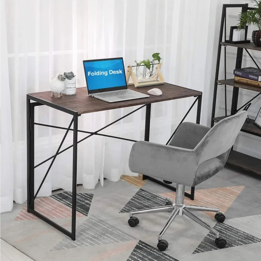 Складной стол в сборе компактный письменный 39 дюймов простой для дома и