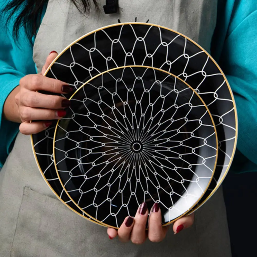 8 дюймов геометрический Керамика завтрак в западном стиле блюдо Зебра десерт