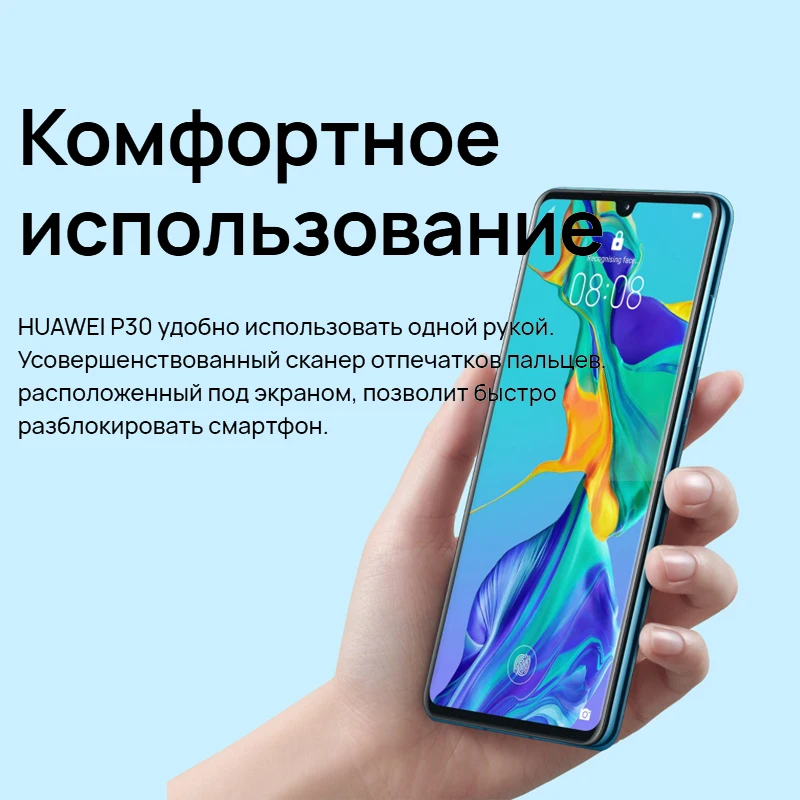 Huawei P30 глобальная версия ELE-L29 FCCID 8 ГБ 128G мобильный телефон с двумя sim-картами Kirin 980 Octa Core 6,1 дюймов Android 9,0 NFC 3650 мАч 32 МП