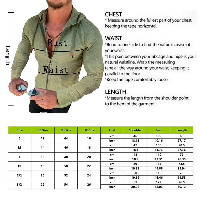

Puimentiua Long Sleeved Hoodie Zipper T shirt Men Clothing Summer Solid Color Casual Plaid Print Open Stitch Thin Tshirt Mens