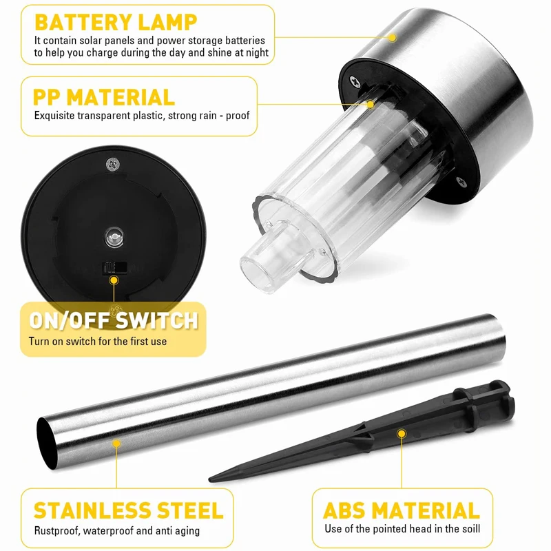 Уличный светодиодный садовый фонарь на солнечной батарее водонепроницаемый