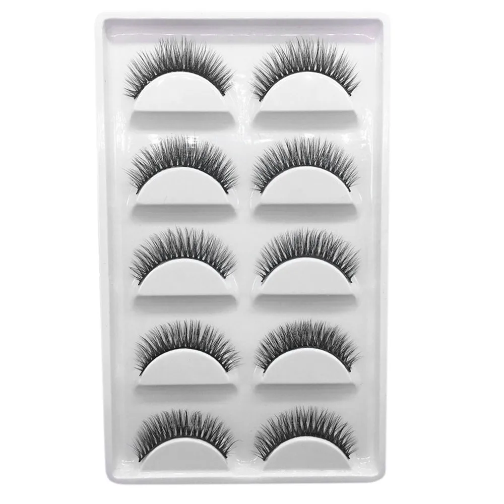 Новинка 5 пар роскошных 3D накладных ресниц искусственные ресницы длинные