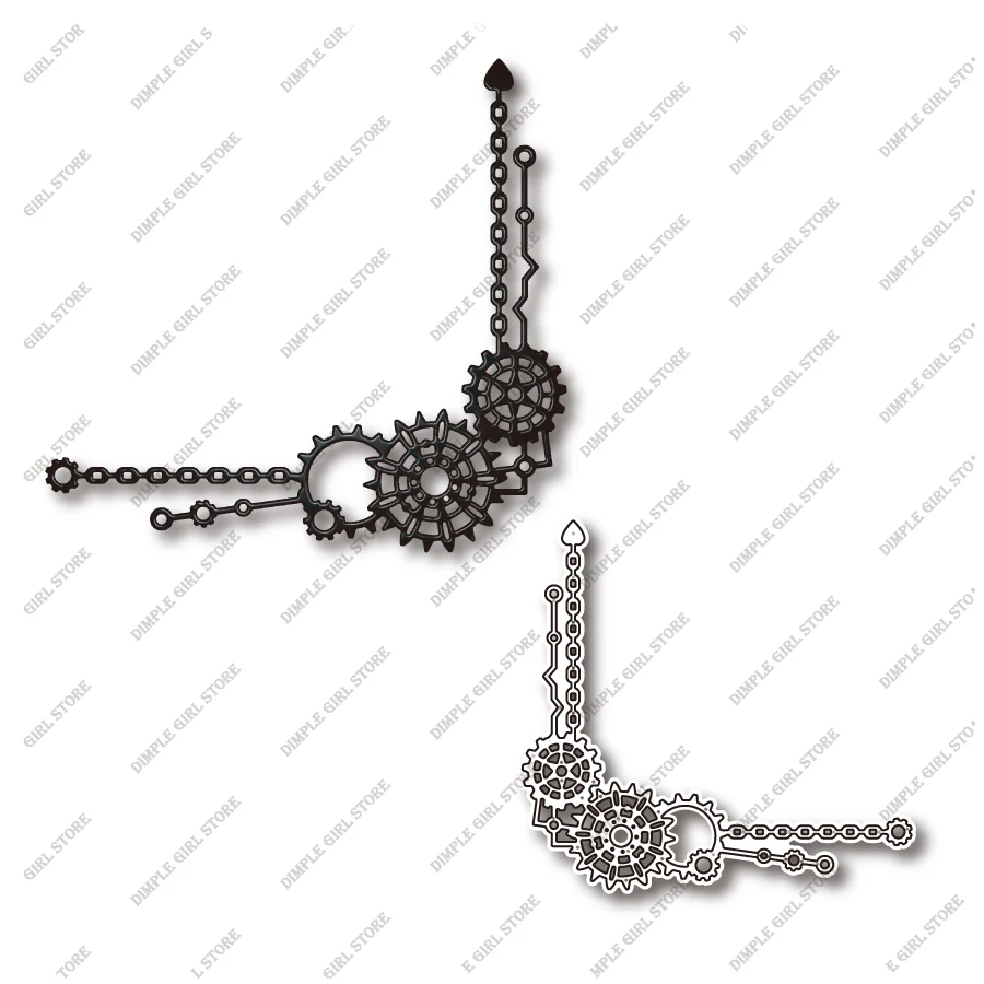 

Steampunk three-dimensional two-sided wheel metal cutting mold DIY embossing metal mold decoration die cutter scrapbook frame