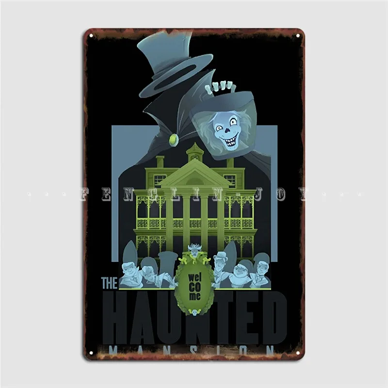 Металлический знак для кинотеатра и кухни с изображением дома привидениями | Дом