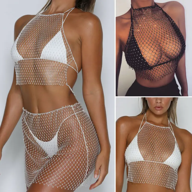 Новинка 2020 летнее женское вязаное крючком пляжное платье прозрачная накидка на