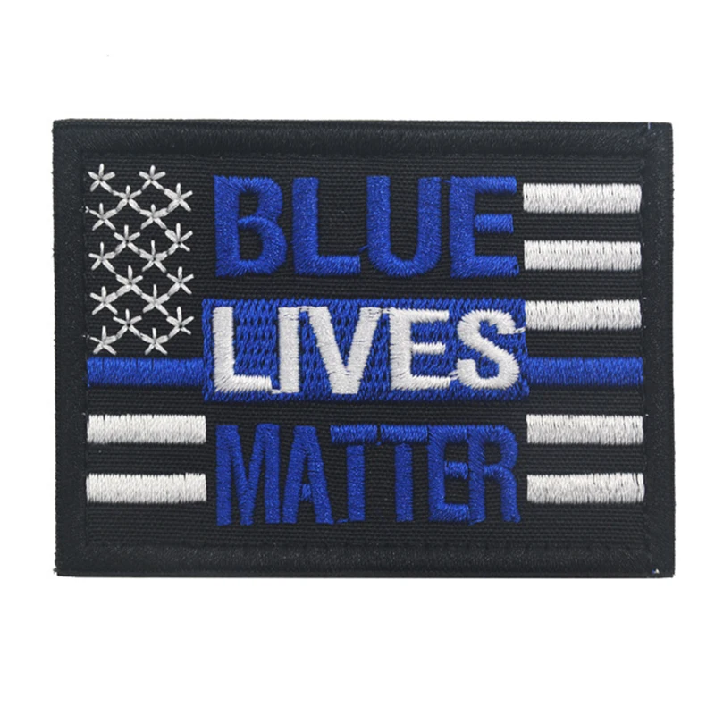 Вышивка тактическая сияющая ткань синяя материал медицинская повязка жизненные