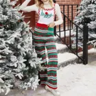 Комбинезон женский трикотажный, без рукавов, с рисунком снежинок, на осеньзиму, # T2G