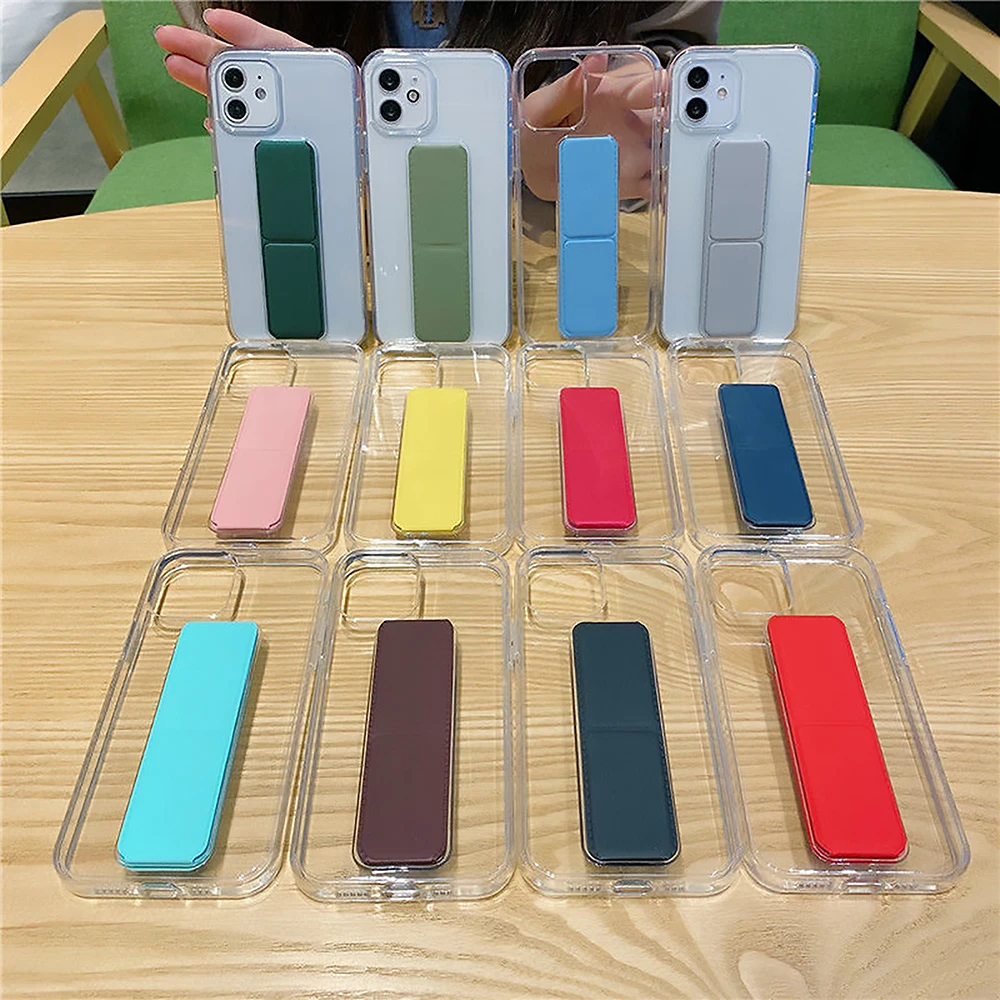 

Luxury Magnetic Holder Stand Case For iPhone 12 Pro 11Pro Max XR X XS Max 7 8 Plus SE2020 Soft Silicone Clear Back Cover
