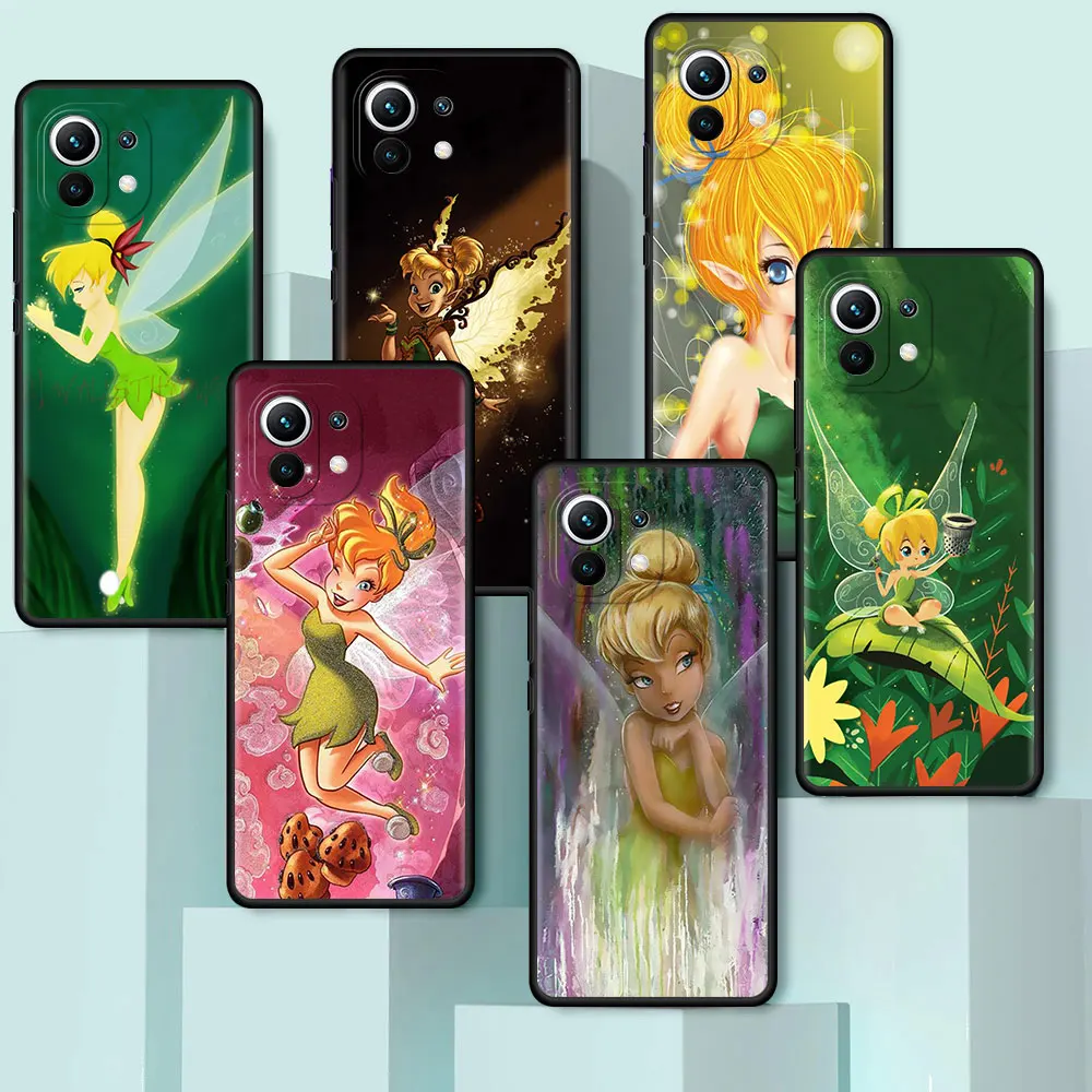 

Soft Case For Xiaomi Mi 11 10T Pro 9T Note 10 Lite 9 Luxury Capa 11Lite 5G Black Silicon Phone Cover Wendy Tinkerbell