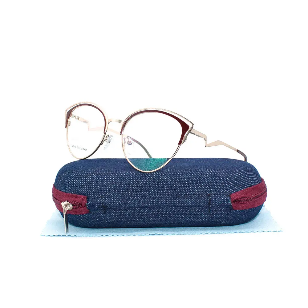 LuckTime повседневные Модные металлические женские очки оправа кошачьи глаза для