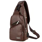 Модная мужская кожаная сумка-слинг 25 #, нагрудная сумка через плечо, Байкерская сумка, мужские портфели, Лидер продаж 2021, нагрудная сумка