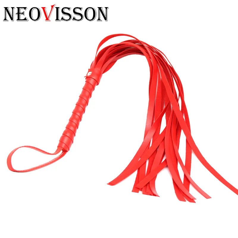 NEOVISSON костюм реквизит красный черный цвет кожа хлыст для взрослых
