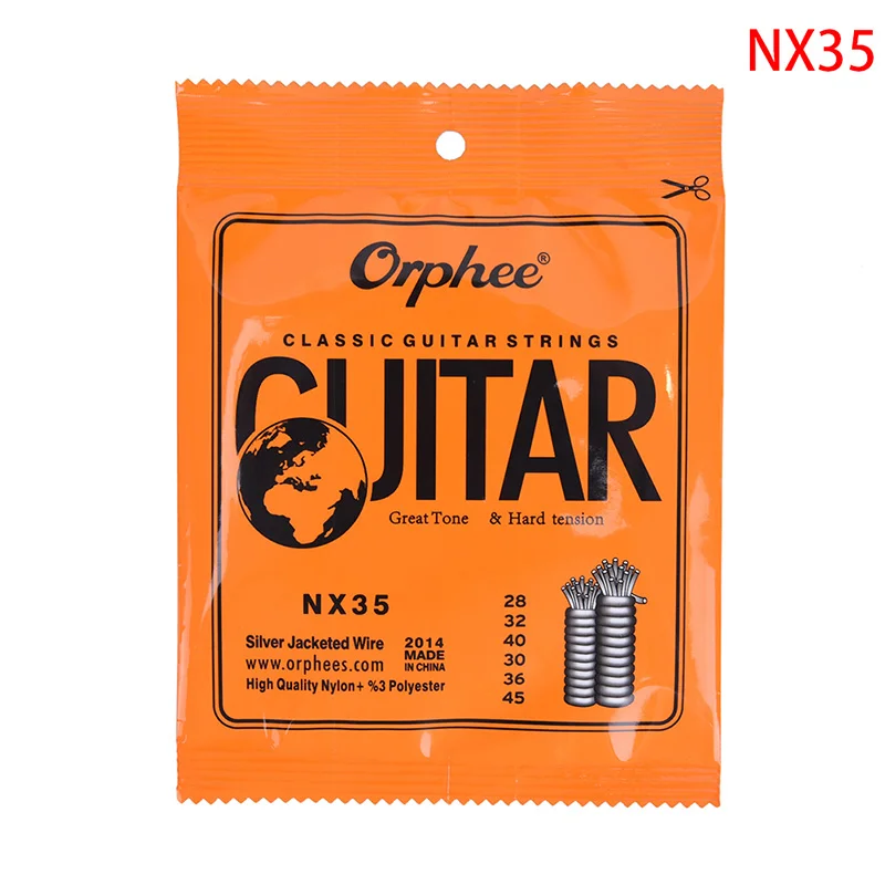 

Classic Classical Guitar Strings Nylon And Silver Plated Wire Hard/Normal Tension 028-043/028-045 Drop Shipping