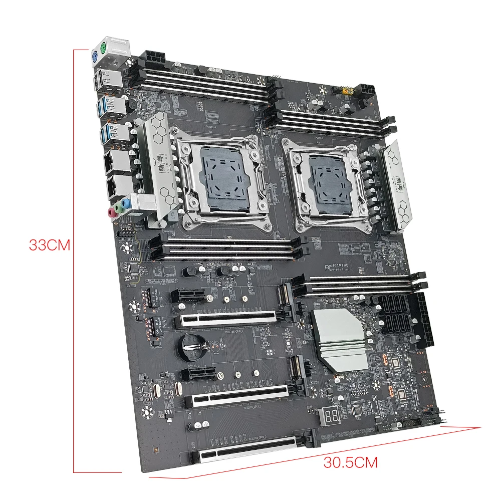 JINGYUE X99-D8 Motherboard Dual LGA 2011-3 Support Xeon E5 V3 V4 Processor 8* DDR4 ECC And Desktop Memory SATA 3.0*8 M.2 NVME | Компьютеры