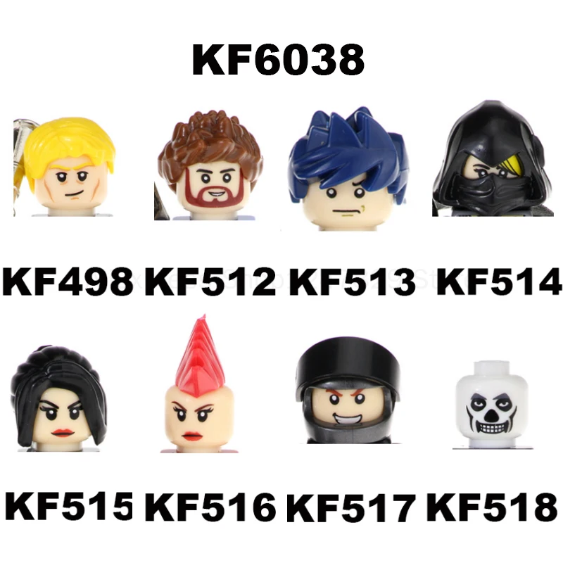 

2021 KF6038 Building Blocks Game Figures Jungle Armed With Weapon Educational Toy For Children Toys Gift