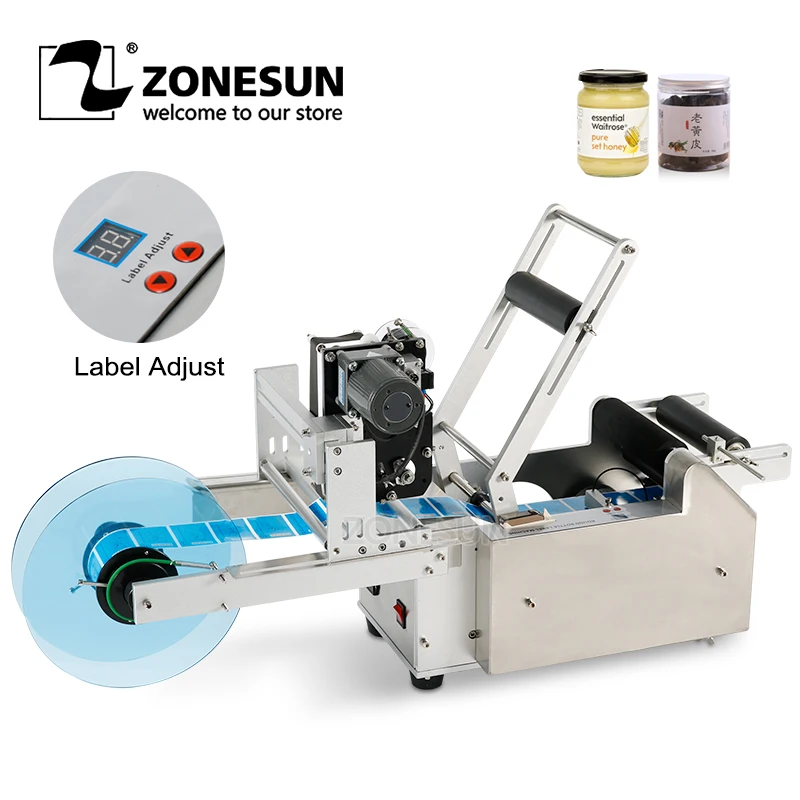 ZONESUN LT 50D полуавтоматическая маркировочная машина для бутылок лекарств с