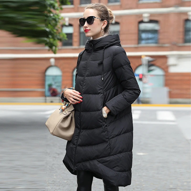 

2020 New Women's Down Jackets Hooded Long Loose Winter Warm Coat Female Jacket For Women jaqueta feminina inverno WYQ806