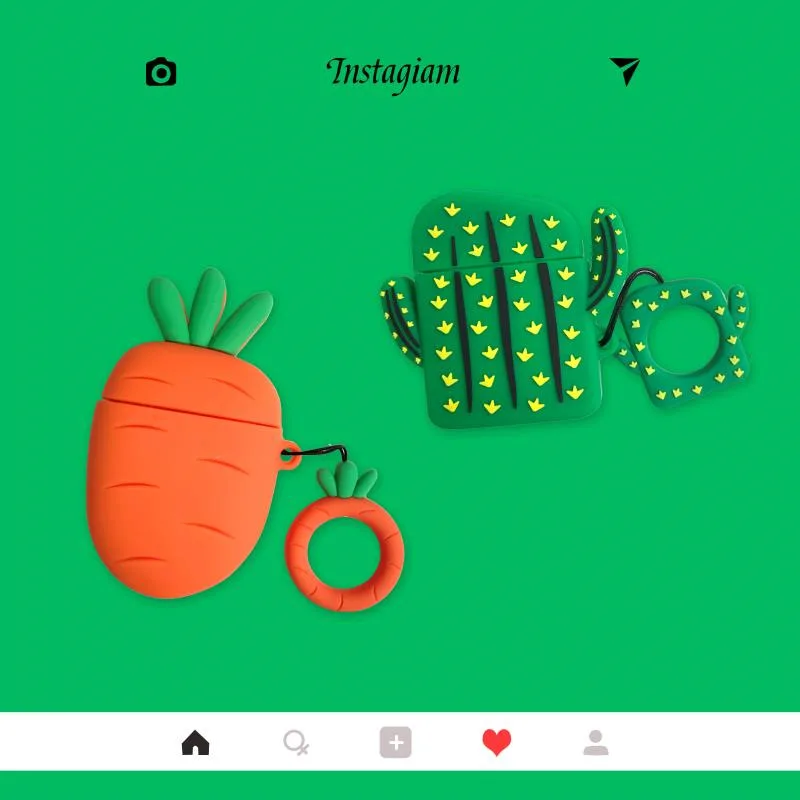Кактус Botany мультфильм для Airpods чехол морковь беспроводной наушники Защитный Apple 1