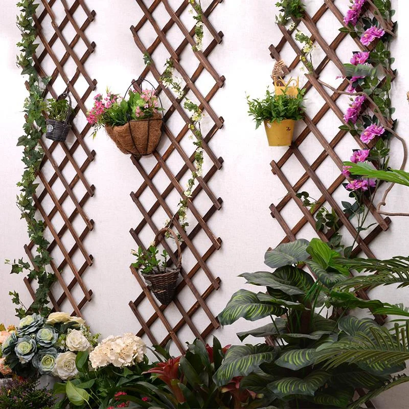 

Wooden Garden Wall Fence Panel Plant Climb Trellis Support Decorative Garden Fence for Home Yard Garden Decoration