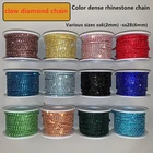 Горячая Распродажа Стразы для шитья Кубок цепи Ss6-Ss28; Обувь с блестящими стразами серебряная цепь коготь красный лак на Алмазная отделка Diy одежда аксессуары для одежды