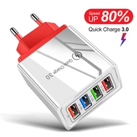 4 usb charger quick charge 3 0 for phone adapter for iphone xr huawei tablet portable eu plug wall mobile charger fast charging