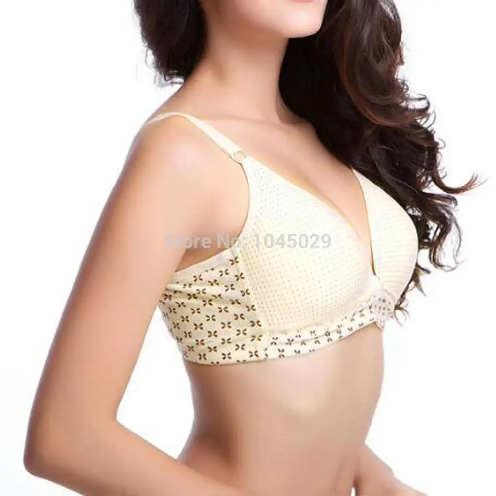 Модный женский бюстгальтер с глубоким V образным вырезом в горошек для кормящих