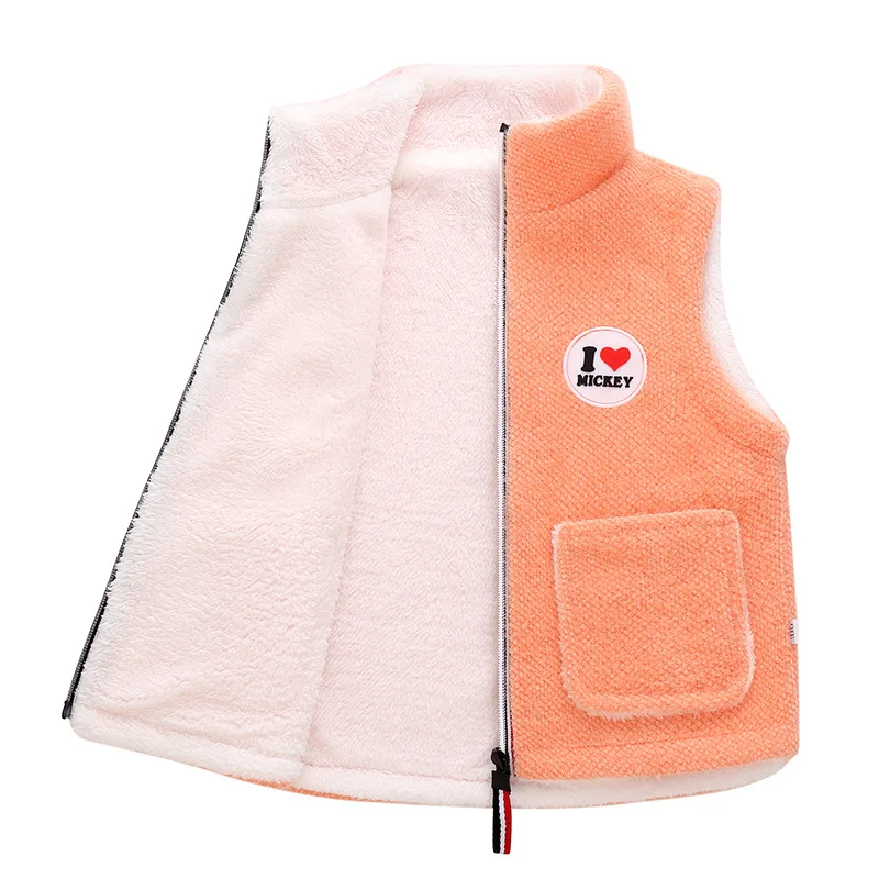 OLEKID/2021 Осеннее зимний детский жилет плюс бархат теплая одежда для маленьких