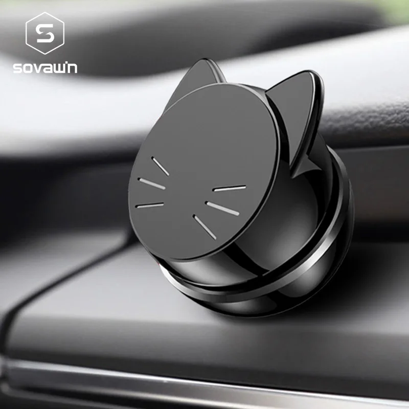 Универсальный магнитный автомобильный держатель для телефона Lucky Cat 360 градусов