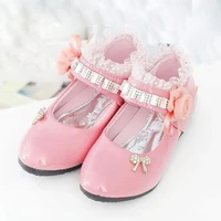 flower children white princess leather shoes for kids 2t 4t 6t 8t 10t 12t patent leather wedding party girls performance shoes