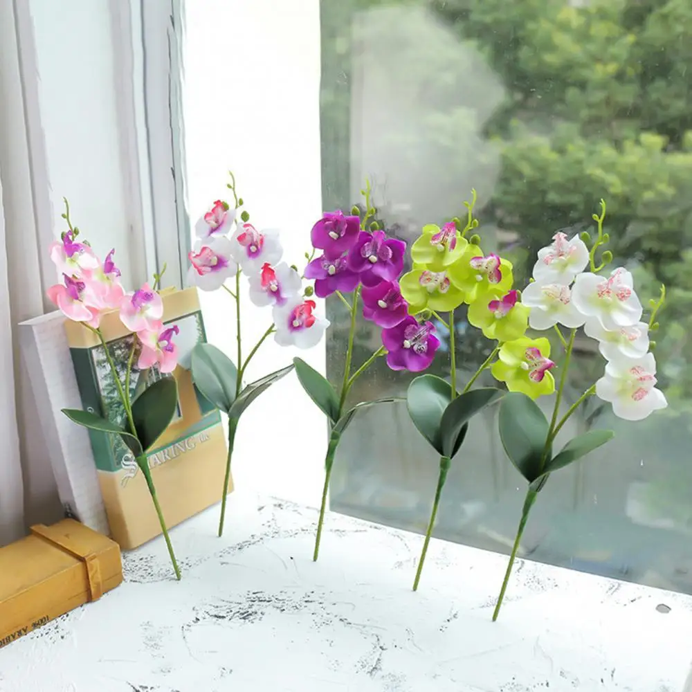 

Artificial Flowers Butterfly Orchid DIY Plant Wall Accessories Home Decoration