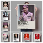 Постер Lil Peep на холсте в стиле хип-хоп, Настенная картина со звездами в стиле рэп, домашний декор для гостиной, мальчика, спальни