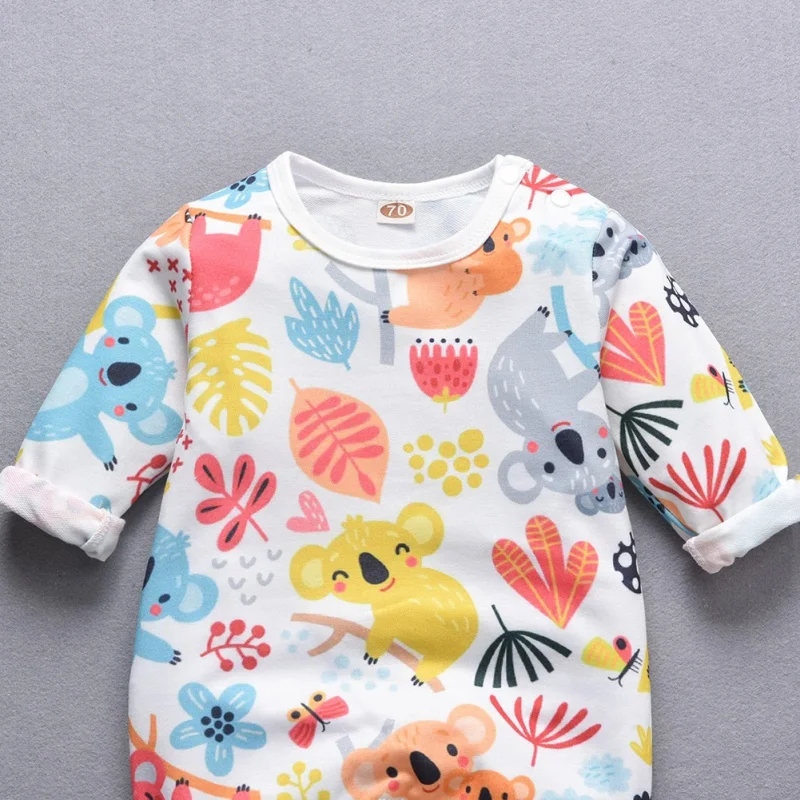 Baby Set Autumn Infant Girls Boys Long Sleeve Cartoon Print Rompers Kids 0-18M | Детская одежда и обувь