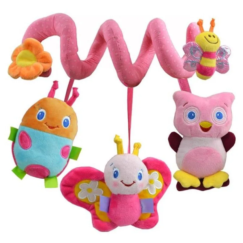 Развивающие детские погремушки на коляску подвесные плюшевые игрушки в виде