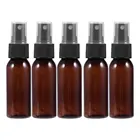 10 шт., маленький пластиковый пустой распылитель для макияжа и ухода за кожей, многоразовое использование в путешествиях (коричневый с насадками, случайный цвет)