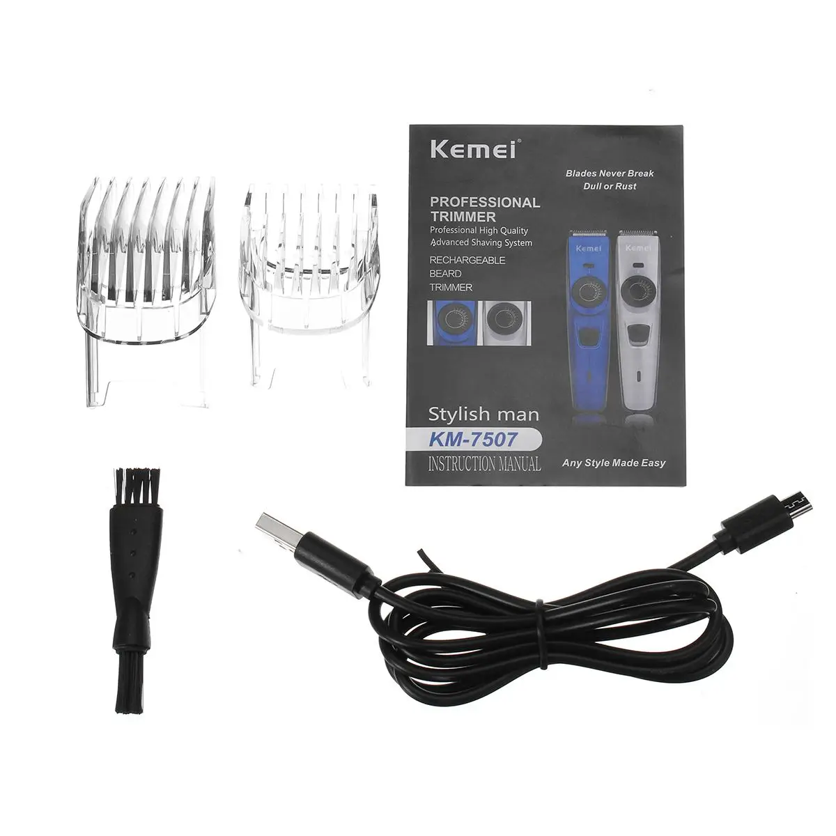 

Professional Hair Clipper Men's Electric Cordless Trimmer Mute Shaver Cutter Hair Cutting Machine 10 Speeds USB Rechargeable