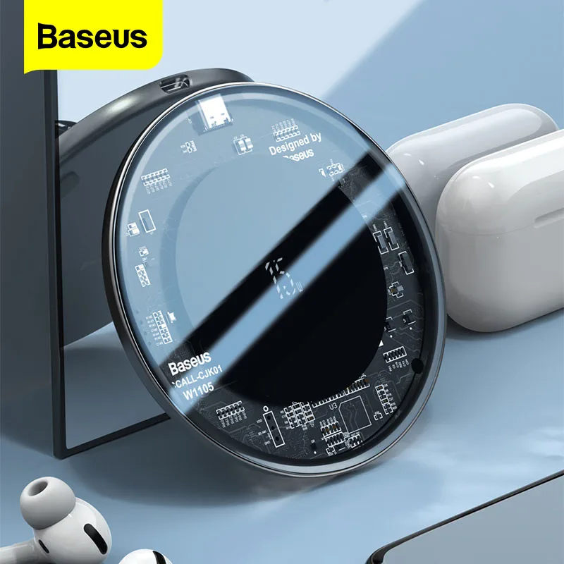 

Baseus 15W Qi Wireless Charger For iPhone 13 12 11 Pro Max Xs Xr Induction Fast Wireless Charging Pad For Airpods Xiaomi Samsung