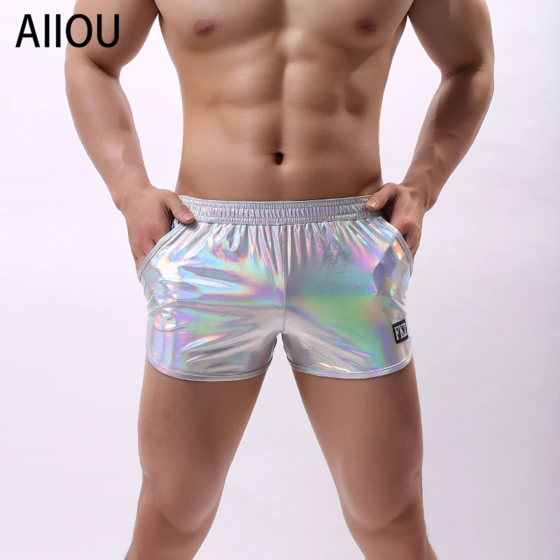 Мужские трусы боксеры AIIOU синие свободные Трусы из искусственной кожи