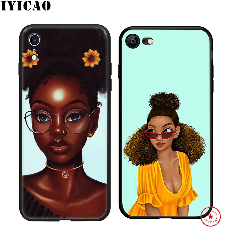 IYICAO черный волшебный чехол для телефона Melanin iPhone 11 Pro XR X XS Max 6 6S 7 8 Plus 5 5S SE