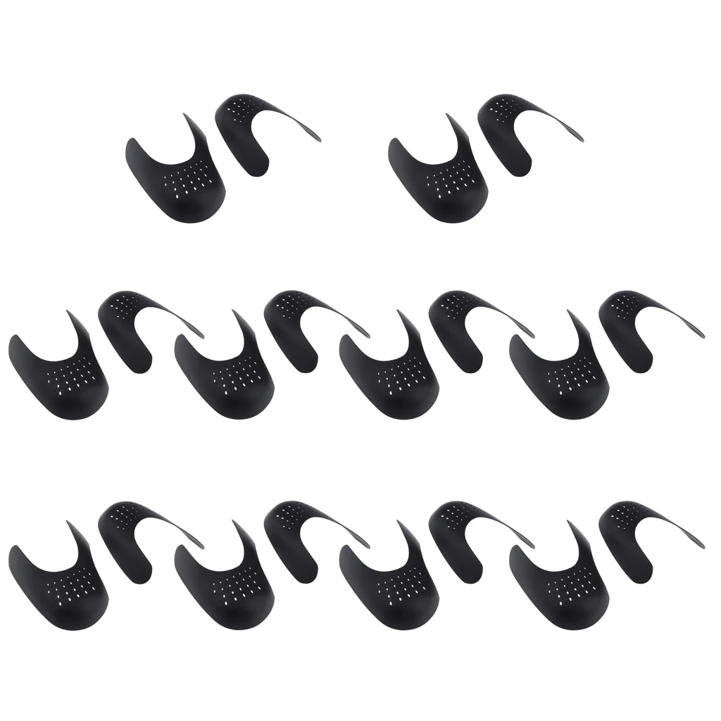 

Pack of 10pairs Adults Durable Black Protector Toe Inserts Shoes Anti Crease Covers