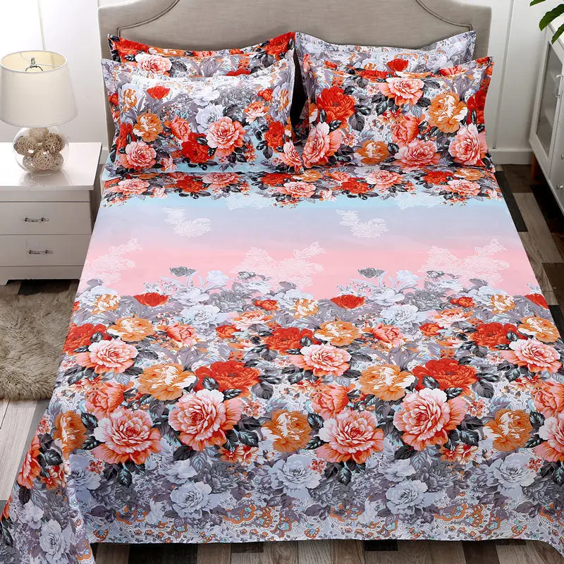 

[Sheet + Pillowcase] Three-piece bed linen thick sanded bed sheet sheet single single double bed single bedding