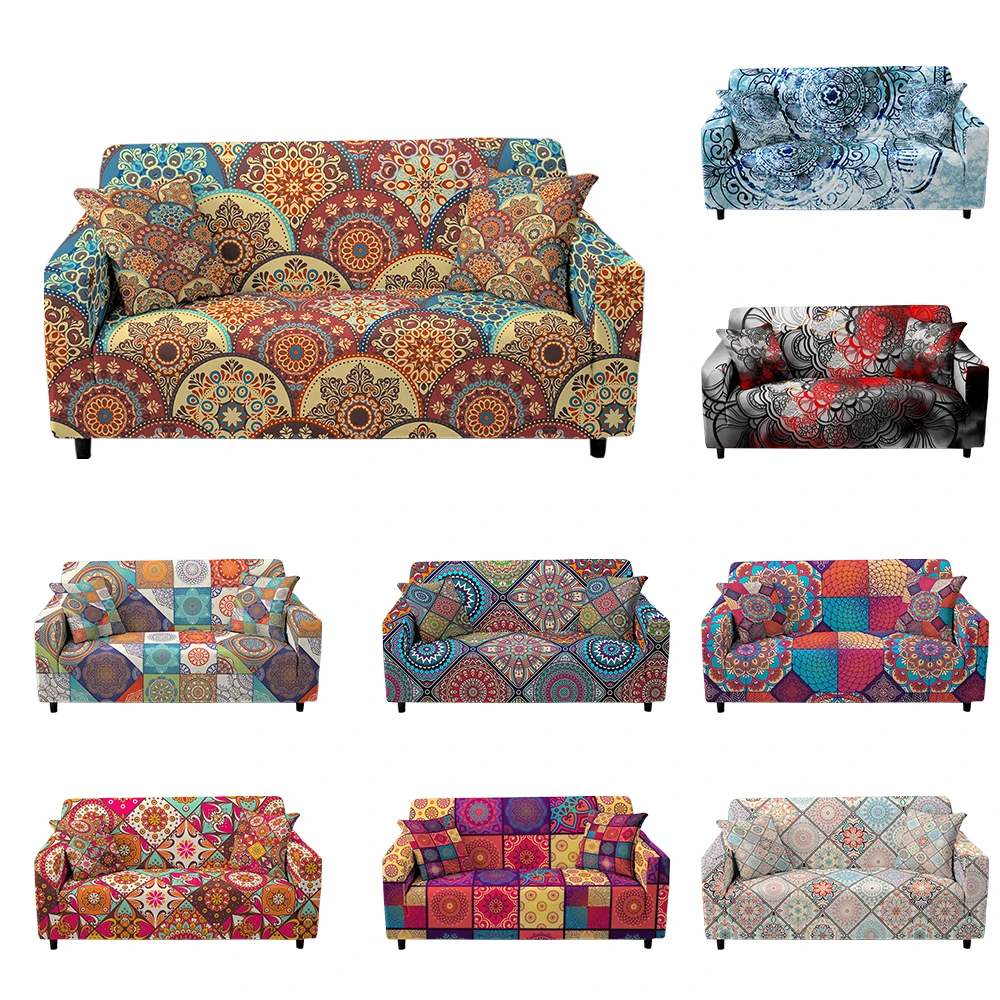 

Bohemian Mandala Sofa Covers for Living Room Sectional Corner Sofa Cover Elastic Couch Cover L Shape Sofa Slipcover Home Decor