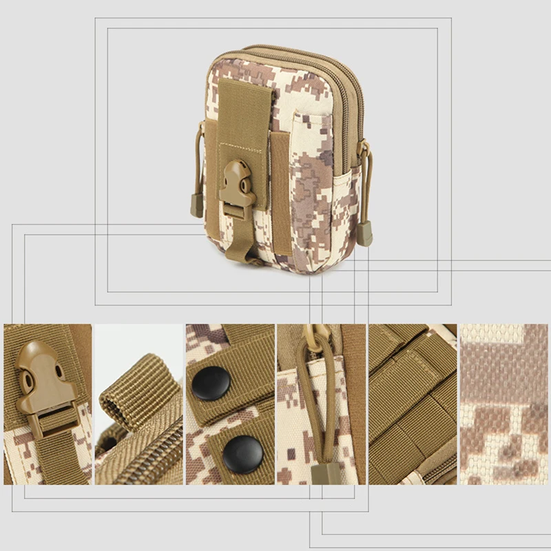 Тактический телефонный чехол, MOLLE армейская сумка, сумка На открытом воздухе, Военный Ранец наружные сумки, чехол для телефона с карманом для Iphone 7, Охотничьи сумки