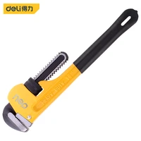 deli pipe wrench 14 pipe clamp heavy duty plumbing manual pop tools cr v steel anti rust anti corrosion alicates high quality